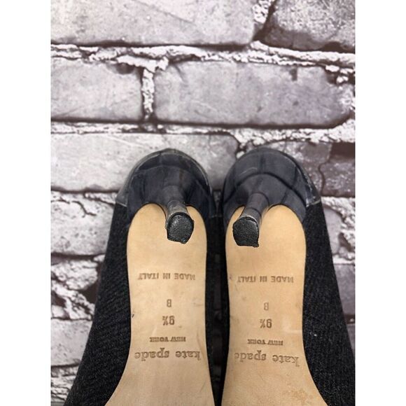 KATE SPADE Crocodile Leather & Wool Lace-Up Oxford Heels Tassels Women’s Sz 9.5B - Picture 15 of 16